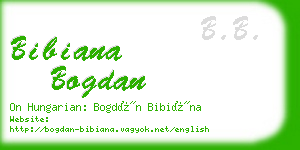 bibiana bogdan business card
